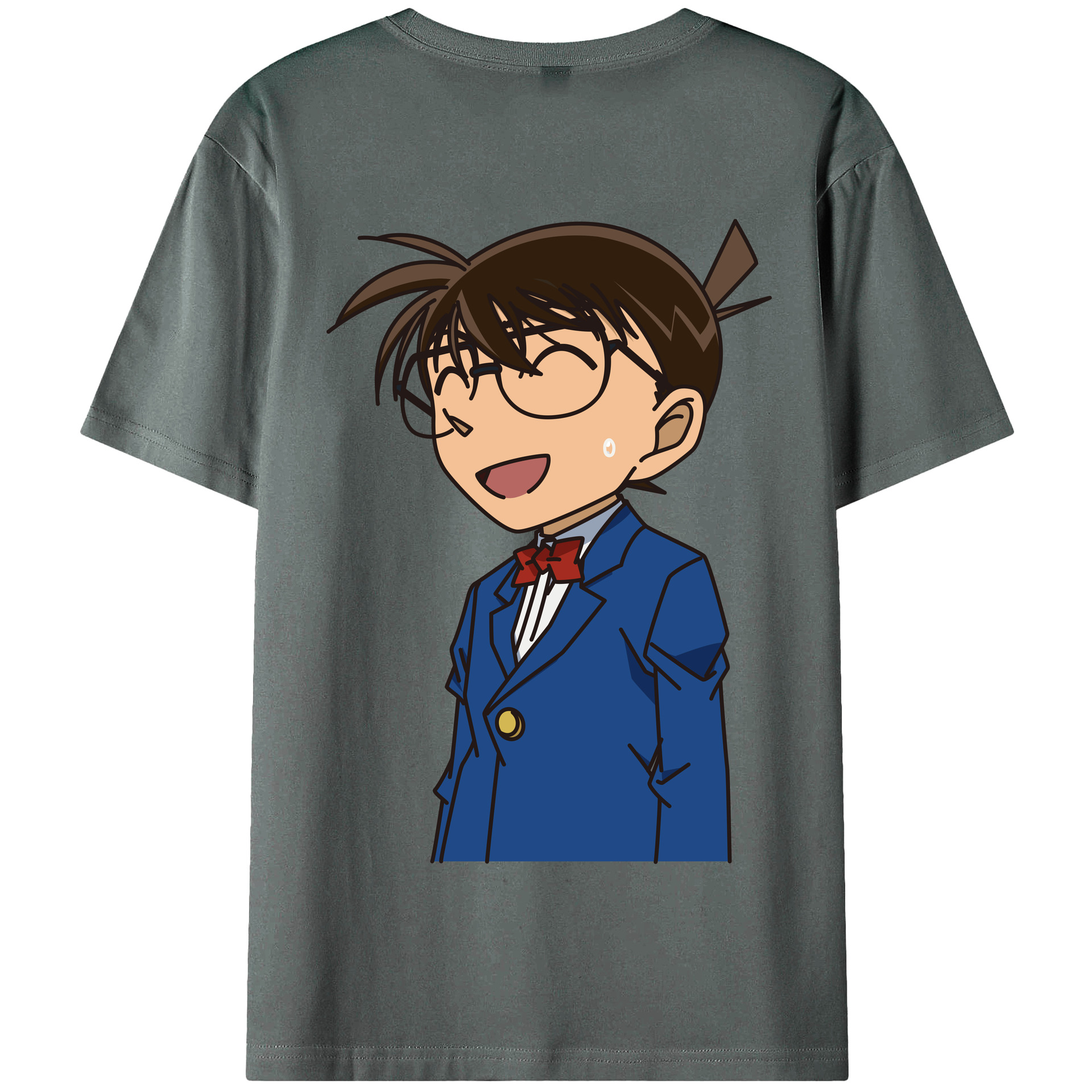 （画像用） 名探偵コナン 江戸川 コナン Detective Conan Conan Edogawa 綿100％半袖Tシャツ（背面プリント）